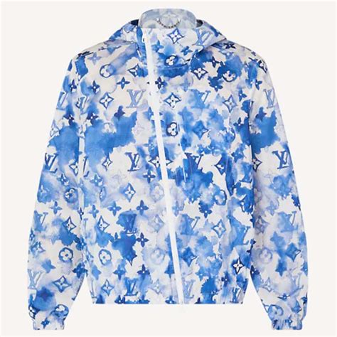 louis vuitton blue watercolor windbreaker|lv windbreaker black monogram.